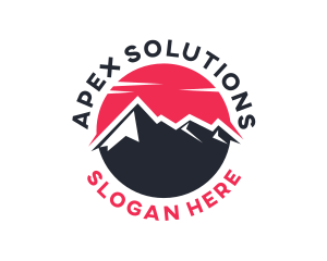 Sun Mountain Peak logo design