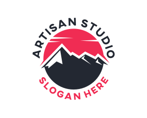 Sun Mountain Peak logo design