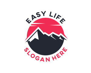 Sun Mountain Peak logo design