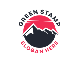 Sun Mountain Peak logo design