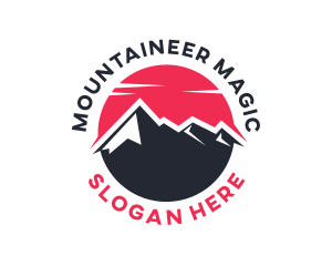 Sun Mountain Peak logo design