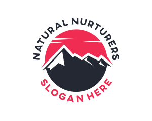 Sun Mountain Peak logo design