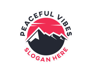 Sun Mountain Peak logo design