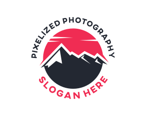 Sun Mountain Peak logo design