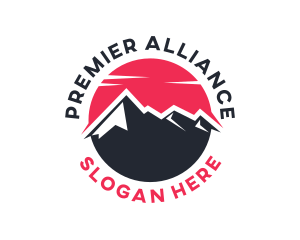 Sun Mountain Peak logo design