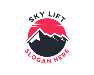 Sun Mountain Peak logo design