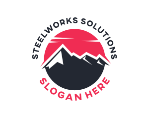 Sun Mountain Peak logo design