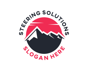 Sun Mountain Peak logo design