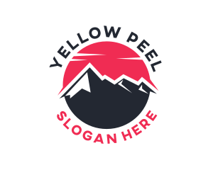 Sun Mountain Peak logo design