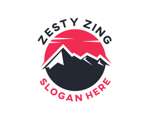 Sun Mountain Peak logo design