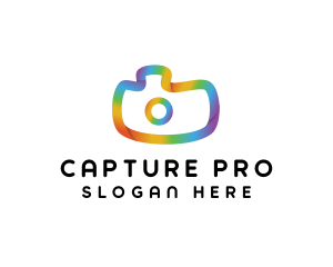 Colorful Gradient Camera logo design