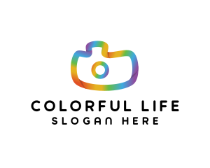 Colorful Gradient Camera logo design