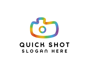 Colorful Gradient Camera logo design