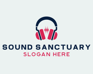 DJ Headphones Sound logo design