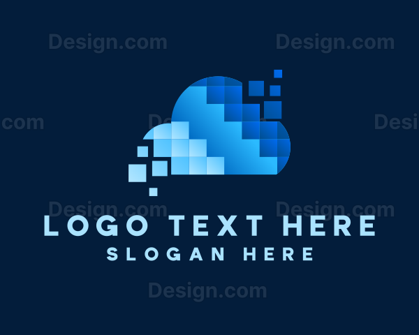 Digital Cloud Pixel Logo