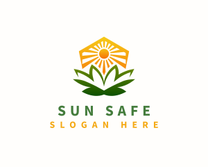 Sun Leaf Farm logo design