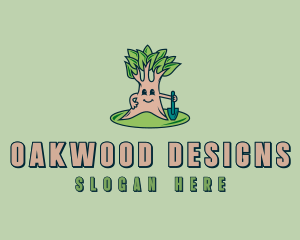 Tree Shovel Garden logo design