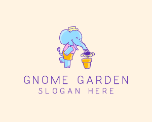 Elephant Flower Gardening logo design