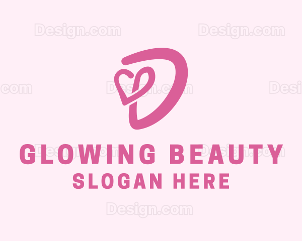 Beauty Cosmetics Salon Letter D Logo
