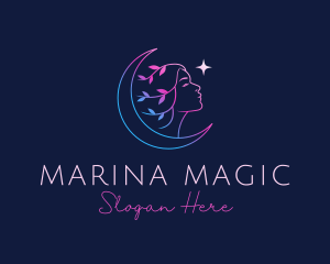 Nature Astral Girl logo design