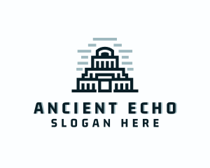 Mayan Pyramid Temple logo design