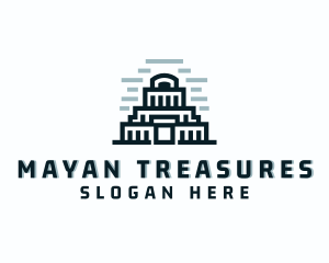 Mayan Pyramid Temple logo design