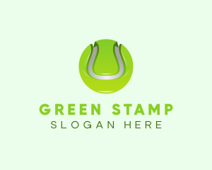 Green 3D Tennis Ball logo design