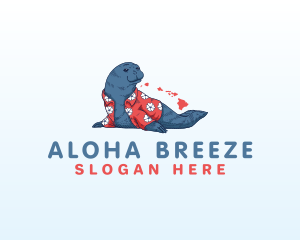 Hawaii Monk Seal logo design