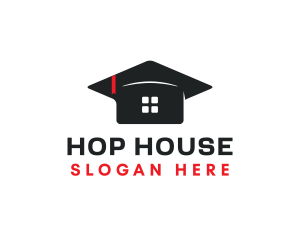 House Graduation Education logo design