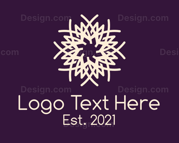 Elegant Snowflake Flower Logo