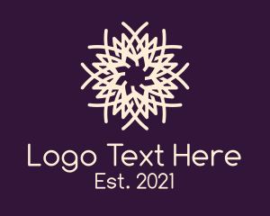 Elegant Snowflake Flower logo