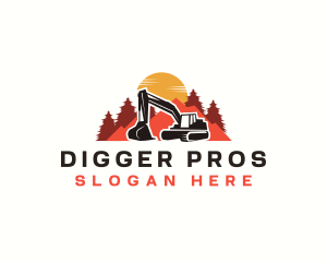 Industrial Excavator Digger logo design