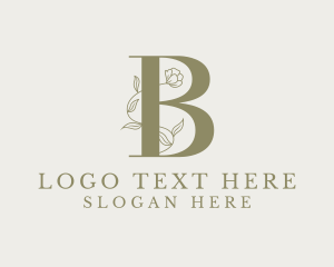 Floral Nature Garden Letter B Logo