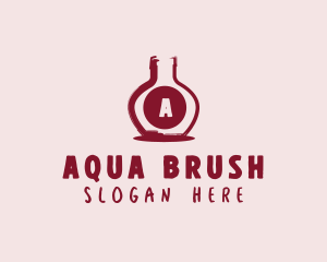 Wine Bottle Distillery logo design