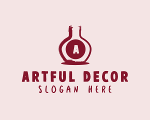 Wine Bottle Distillery logo design