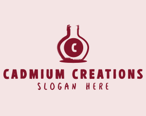 Wine Bottle Distillery logo design