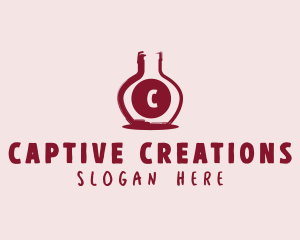 Wine Bottle Distillery logo design