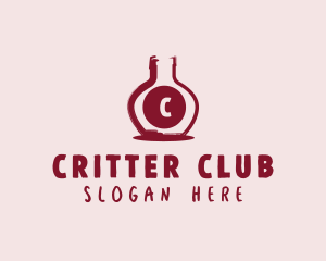 Wine Bottle Distillery logo design