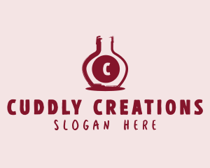 Wine Bottle Distillery logo design