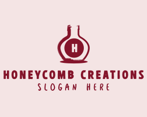 Wine Bottle Distillery logo design