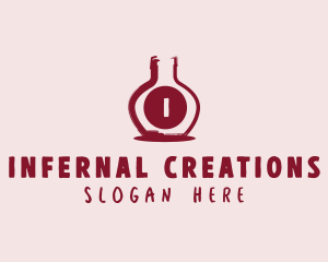 Wine Bottle Distillery logo design