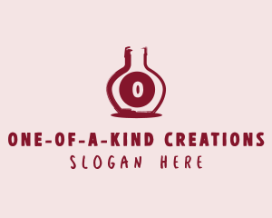 Wine Bottle Distillery logo design