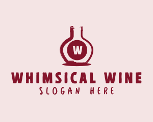 Wine Bottle Distillery logo design