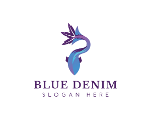 Blue Marine Fish logo design