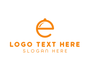 Orange Cloche Letter E logo