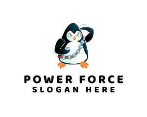 Penguin Soldier Drink logo design