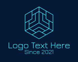 Minimalist Tech Cube  logo