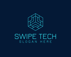 Minimalist Tech Cube  logo design