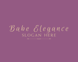 Gold Elegant Cosmetics logo design