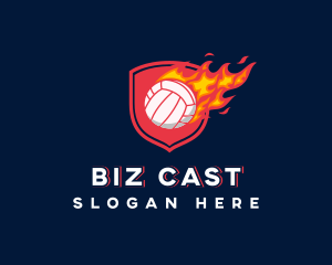 Volleyball Flaming Sports logo